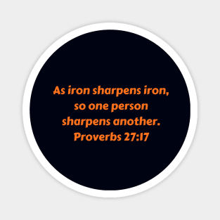 Bible Verse Proverbs 27:17 Magnet